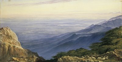 La Pianura della Lombardia dal Monte Generoso, XIX secolo da Edward Lear